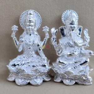 decorative temple worship silver god idol murti